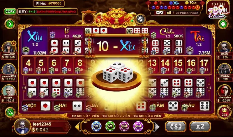 Đa dạng cửa cược trong game Sicbo 789club