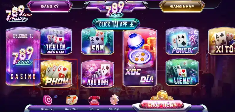 Bài phỏm là game bài hấp dẫn tại 789club