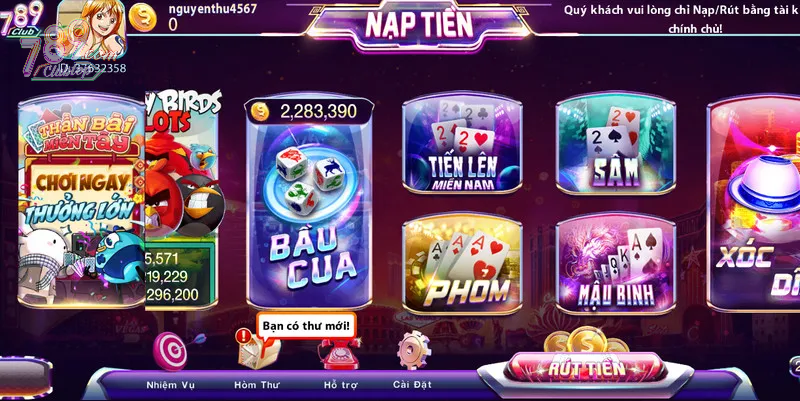 Chọn game bài đã được thiết kế sẵn tại 789club