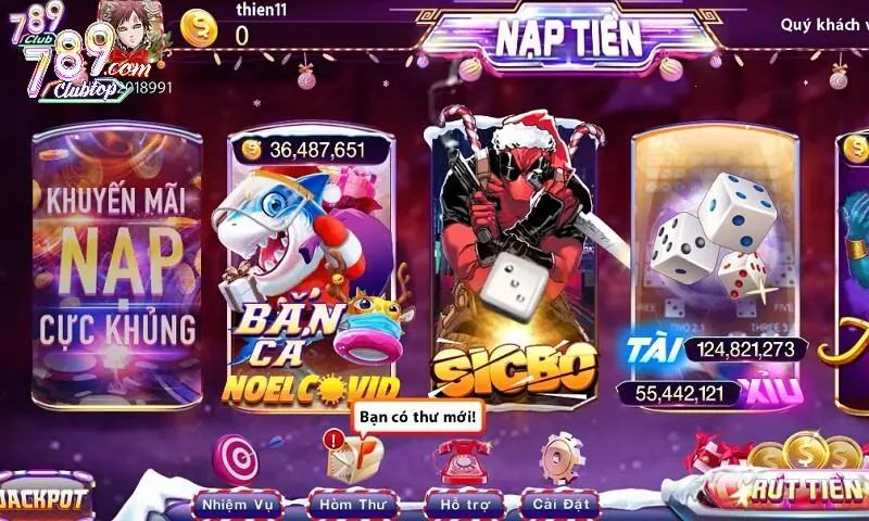 Đa dạng game nổ hũ tại cổng game 789club 