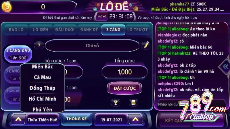 Lô đề online tại 789club là một sảnh cược cực chất lượng